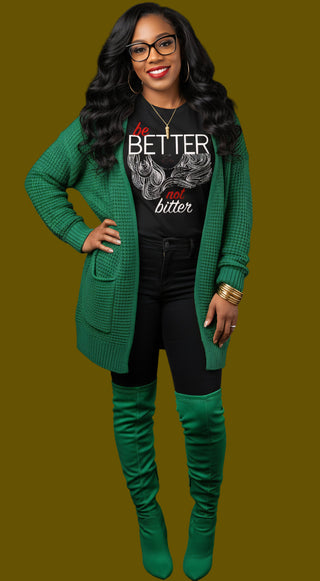 THE NYCHOLE ELLE-THE GREEN DREAM CARDIGAN