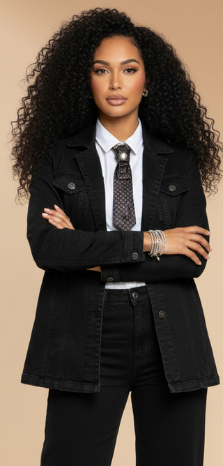 BC - BLACK ORNATE MEDALLION TIE