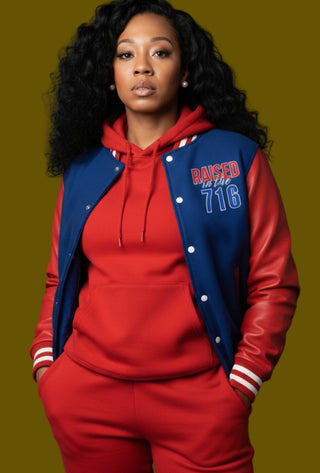 01. THE 716 VARSITY JACKET - "UNISEX FIT" RUNS BIG!!