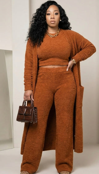 NYCHOLE ELLE - COZY LUXE 3-PIECE SET - RUST